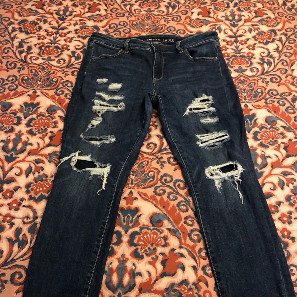 Distressed American Eagle Jeans